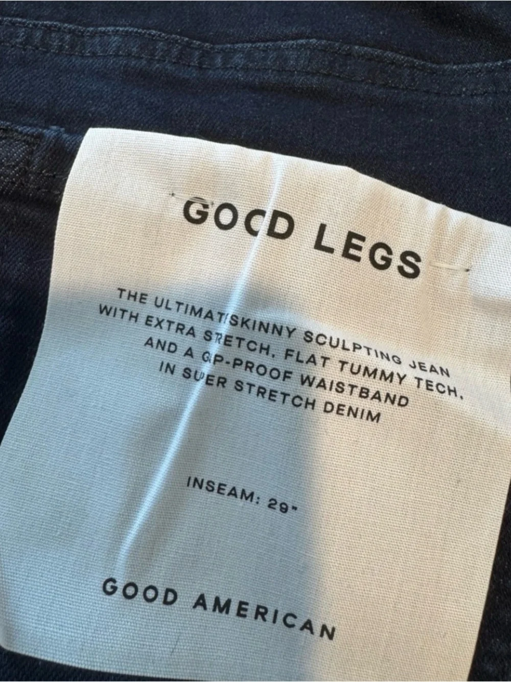 NWT Good American Dark Blue High Waisted Always Fit Good Leg Jeans Size 6-12 - Picture 11 of 14